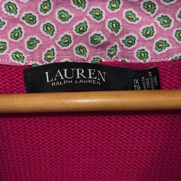 Lauren Ralph Lauren Black Label Maroon Sweater 1X - Picture 2 of 5